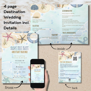 4pg Destination Wedding Invite with ALL DETAILS