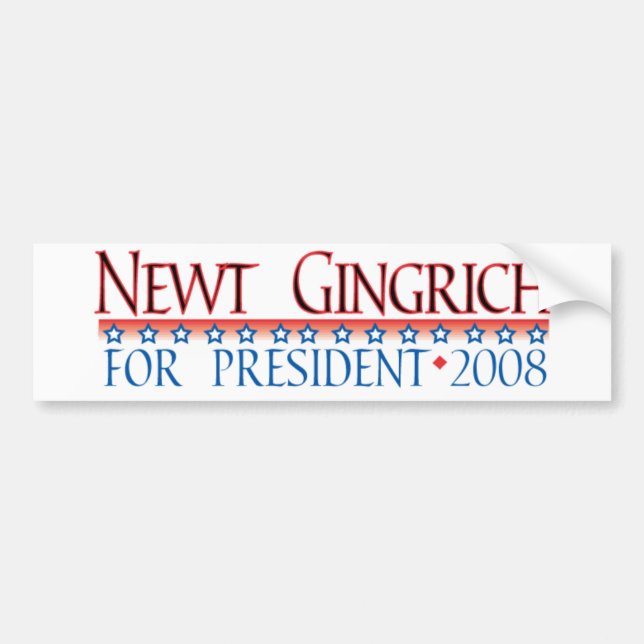 4prez-gingrich bumper sticker (Front)