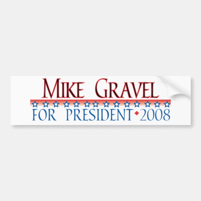 4prez-gravel bumper sticker (Front)
