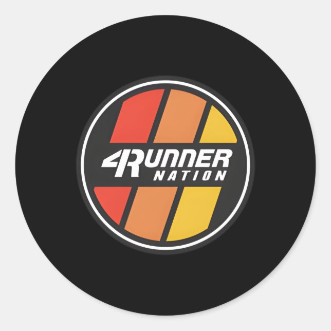 4Runner Nation Trd Stripe Badge Classic Round Sticker (Front)