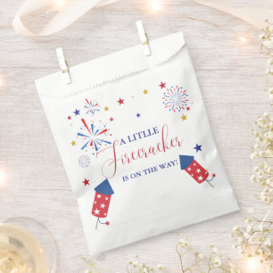 4t of July Independence firecracker Baby Shower Favour Bag