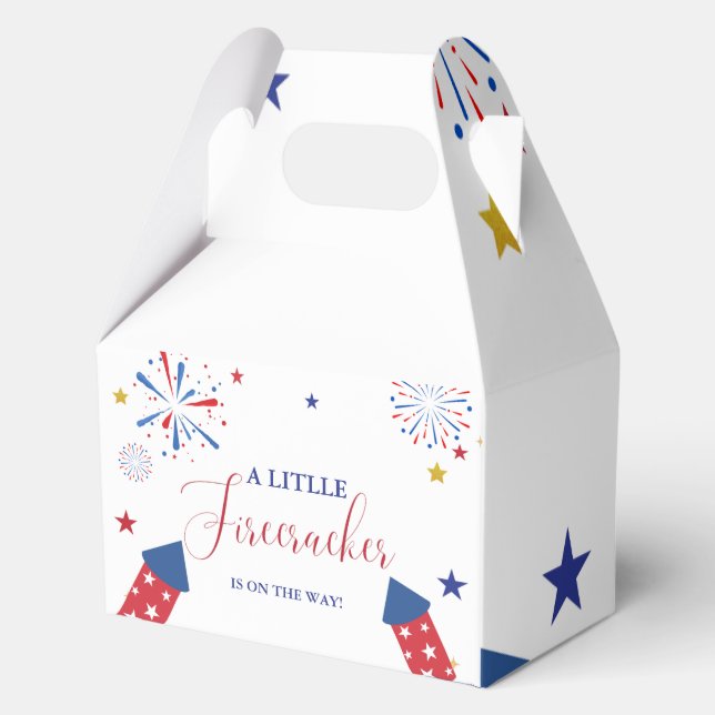 4t of July Independence firecracker Baby Shower   Favour Box (Front)