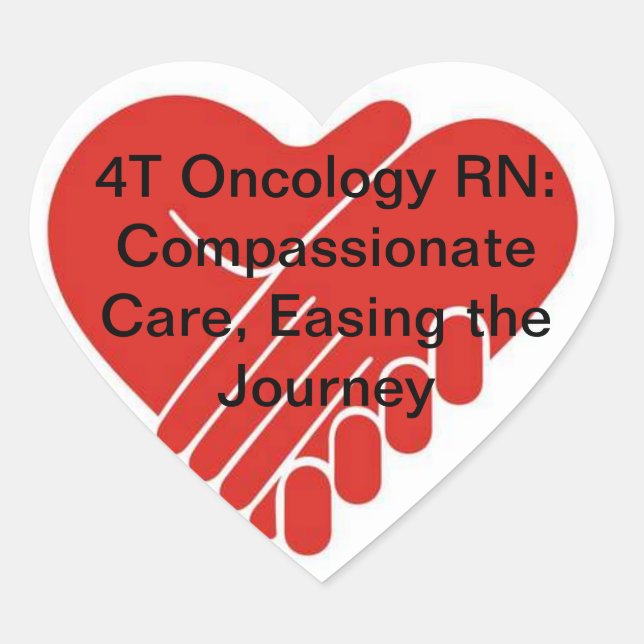 4T Oncology RN Heart Sticker (Front)