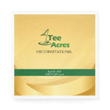 4Tee Acres Gold Paper Napkin