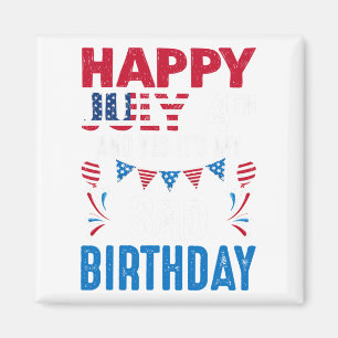 4th And Yes It's My 3rd Birthday American Patrioti Magnet