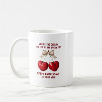 4th Anniversary Card, Fruit Anniversary Ornament Coffee Mug