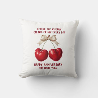 4th Anniversary Card, Fruit Anniversary Ornament Cushion