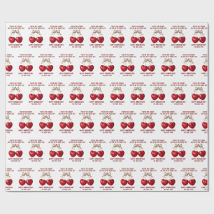 4th Anniversary Card, Fruit Anniversary Ornament Wrapping Paper