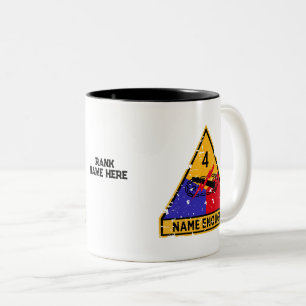 4th Armored Division "Name Enough" Two-Tone Coffee Mug