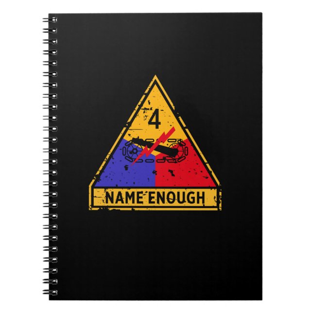 4th Armoured Division "Name Enough" Notebook (Front)