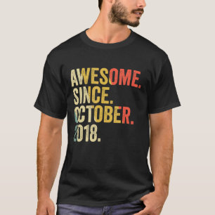 4th Birthday  4 Years Old Awesome Since October 20 T-Shirt