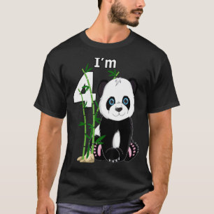 4th Birthday 4 Years Old Party Animal Panda 1 T-Shirt