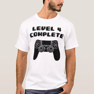 4th Birthday  4 Years Old Video Gaming  Bday vinta T-Shirt