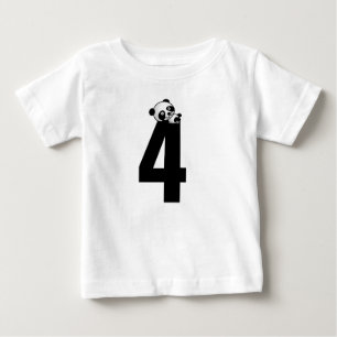 4th birthday Age 4 Panda Bear T-shirts