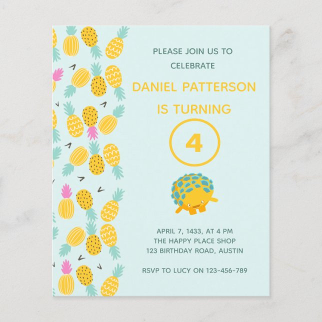 4th birthday Boy birthday card (Front)