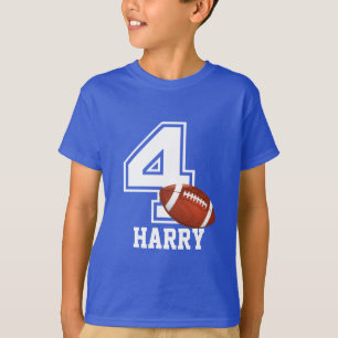 4th Birthday boy football personalised-2 T-Shirt