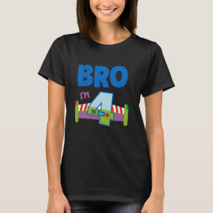 4th Birthday Boy Toy Lover Bro I'm 4 Year Old Stor T-Shirt