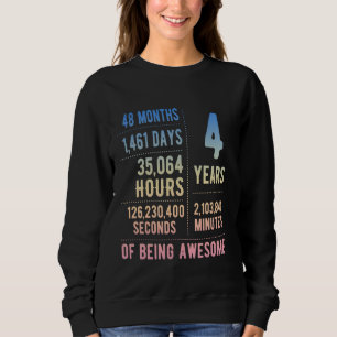 4th Birthday Boys & Girls Funny 4 Years Old Sweatshirt
