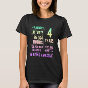 4th Birthday Boys & Girls Funny 4 Years Old T-Shirt