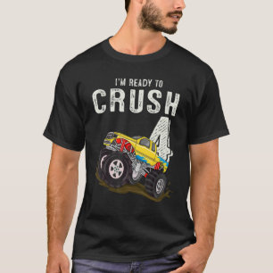 4th Birthday Boys I'm Ready To Crush 4 Monster Tr T-Shirt