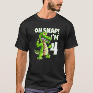 4th Birthday Crocodiles Alligator Fourth Birthday T-Shirt