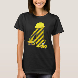4th Birthday Digger I 4 Years Builder Excavator T-Shirt