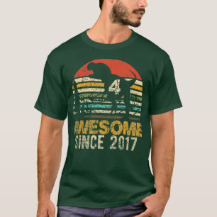 4th Birthday Dinosaur 4 Year Old Boy Kids Since T-Shirt