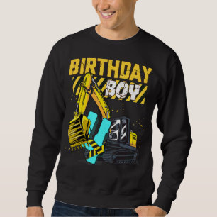 4th Birthday Excavator Construction Vehicle Birthd Sweatshirt