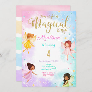 4th Birthday Fairy Party Invitation