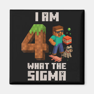 4th Birthday Funny Gamer Pixel 4 Bday Gamer Boys Magnet