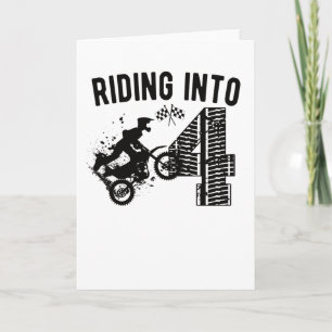 4th Birthday Gift Dirt Bike 4 Years Old Motocross Card