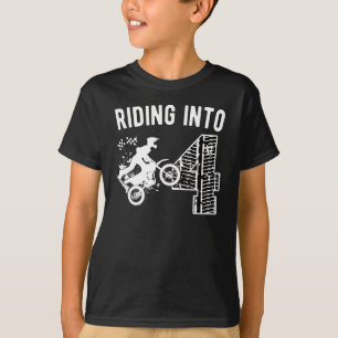 4th Birthday Gift Dirt Bike 4 Years Old Motocross T-Shirt