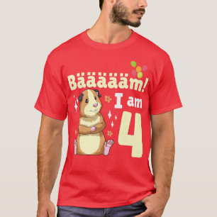 4th Birthday Guinea Pig Themed Birthday Party 4 Ye T-Shirt