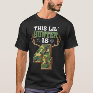 4th Birthday Hunting Deer 4 Year Old Hunter 1 T-Shirt