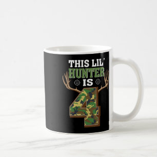 4th Birthday Hunting Deer 4 Year Old Hunter Coffee Mug