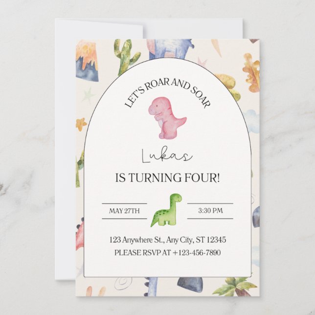 4th Birthday Invitation (Front)