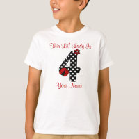 4th Birthday Ladybug Personalised T-shirt