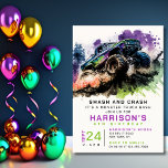 4th Birthday Monster Truck Smash Crash Kids Invitation<br><div class="desc">4th Birthday Monster Truck Smash Crash Kids Invitation Invite Printable Instant Download Digital Einvitation Evite features a watercolor monster truck driving through the dirt with the text "Smash and Crash it's a monster truck bash" in modern typography script. Perfect for kids fourth birthday party celebrations. Send in the mail or...</div>