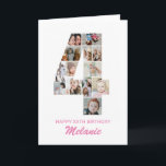 4th Birthday Number 4 Photo Collage Personalised Card<br><div class="desc">Celebrate your little one's momentous 4th Birthday with this cute card. It's a personalised photo collage birthday card that allows you to create a truly unique and memorable design. This customisable template lets you insert your own cherished photos, capturing the precious moments of your baby's year. This custom card is...</div>