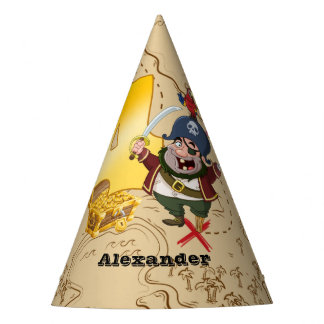 4th Birthday Pirate Treasure Map Party Hat