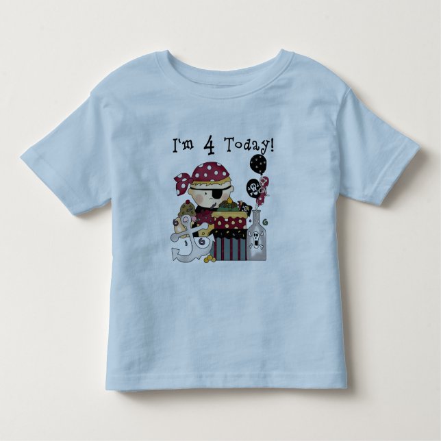 4th Birthday Pirate Tshirts and Gifts (Front)