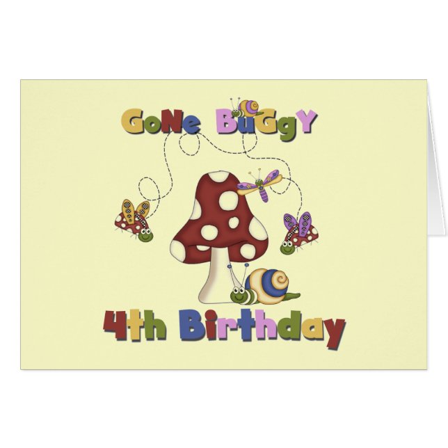 4th Bug Birthday Tshirts and Gifts (Front Horizontal)