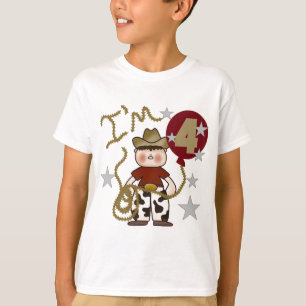 4th Cowboy Birthday Tshirts and Gifts
