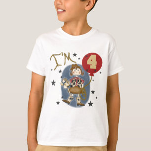 4th Cowgirl Birthday Tshirts and Gifts