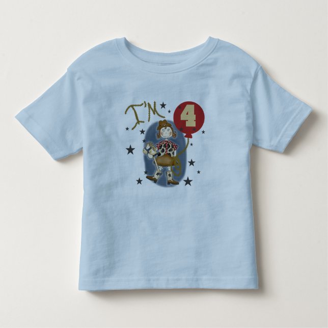 4th Cowgirl Birthday Tshirts and Gifts (Front)