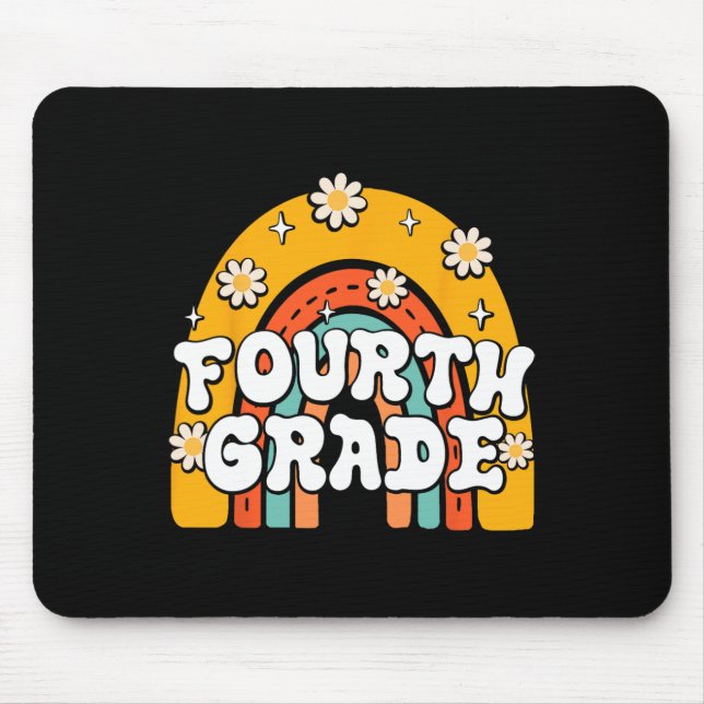 4th Fourth Grade First Day School Back To School T Mouse Pad (Front)