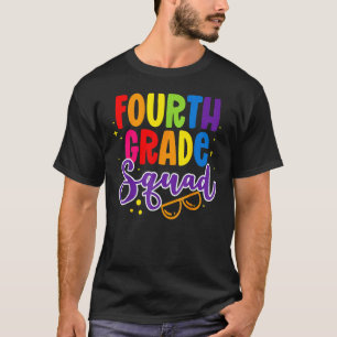 4th Fourth Grade Squad Happy Back To School Teache T-Shirt