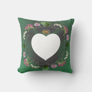 4th Fruit & Floral Wedding Anniversary +Photo Cushion