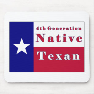 4th Generation Native Texan Flag Mouse Pad