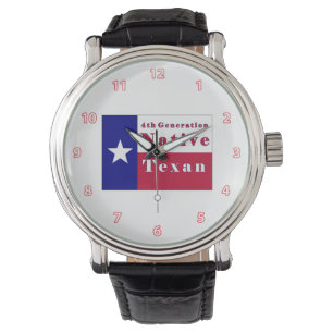 4th Generation Native Texan Flag Watch
